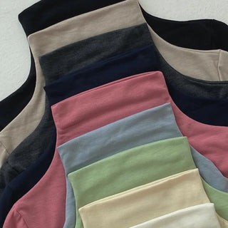 Point layered mock turtleneck
