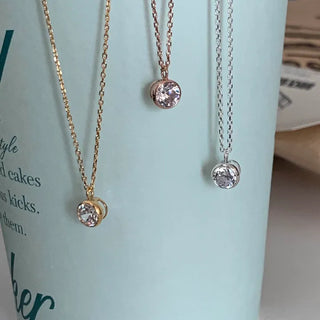 Round 3D Cubic Pendant Necklace 5mm