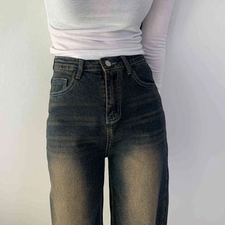 [Select Length/Stretch/Guaranteed Fit!] Deep Rush Washed Wide Hip Denim Long Pants