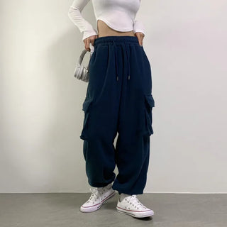[Unisex] Basic Fleece Cargo Jogger Training Long Pants (2 colors)