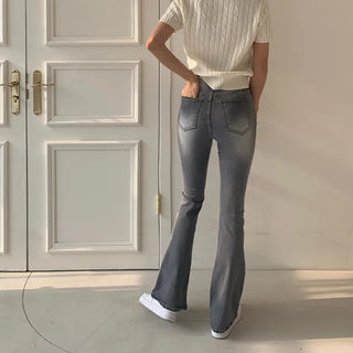 Artistic Fit Light Gray Semi-Stretch Bootcut Jeans