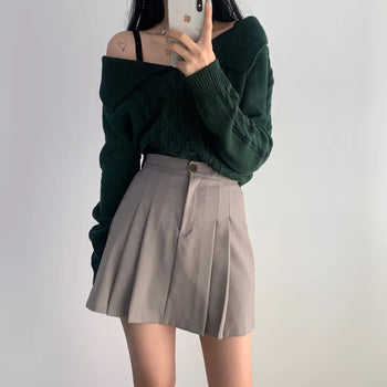 [No Waistline Gain / Built-in Shorts] Vibe Pintuck Back Elastic Mini Skirt (3 Colors)