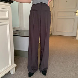Ribed pintuck slacks