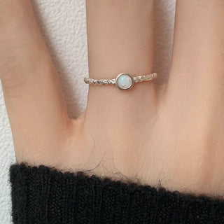 Foil Ring Opal Ring (White Opal, Blue Opal)