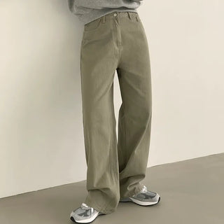 365-Day Must-Have, High-Waisted Straight Wide Cotton Pants