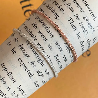Shining Pearl Layered Bracelet (Silver, Rose Gold)