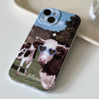 Chic Sunglasses Cow Style iPhone Case