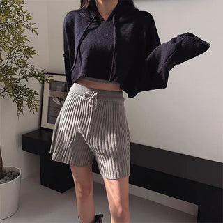 AT Crop Knit Hoodie