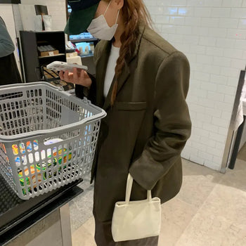Sandy Short Coat - Beige/ Wool Short Coat/Half Coat/Crop Coat/Short Jacket/Wool Jacket/ Wedding Guest Look