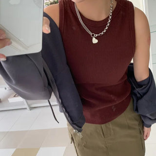 Sturdy ribbed tank top