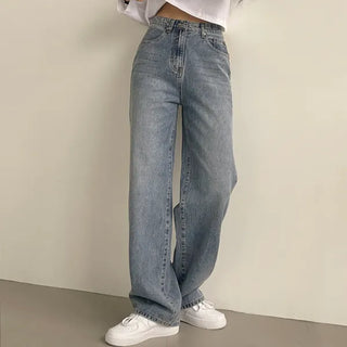 A 365-Day Must-Have! High-Waisted Straight Wide Denim Pants