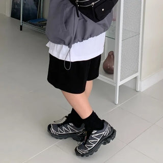 [UNISEX] Single-pleat Wide Bermuda Shorts