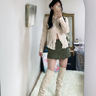 As Two-Way Shirt Wrinkle Zip-Up