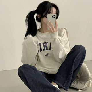 The boxy fit I've been looking for, Paris Lettering Sweatshirt