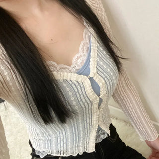 See-through Bustier Cardigan