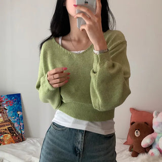 [Delicate/Cinched Waist/Pretty Colors!] Croa Pastel V-Neck Knit (6 colors)
