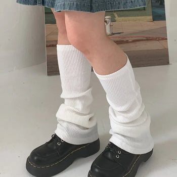 Skeleton ribbed leg warmers
