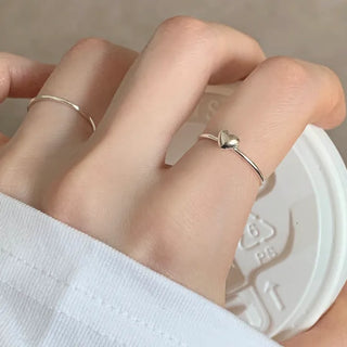 Mini Chubby Heart Thin Ring