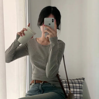 [Spring New Arrival/Delicate Fit/10 Colors] Margaret Daily Round Long Sleeve Tee