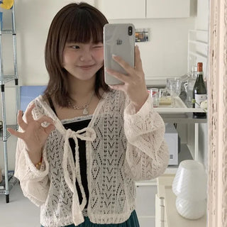 Diamond Linen Cardigan