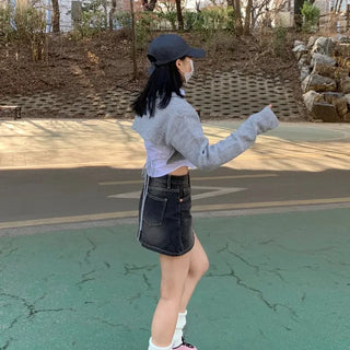 Strapped Crop Collar Knit