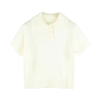 Circle short-sleeve knit