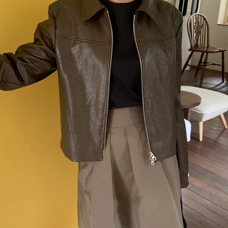 hent leather jumper