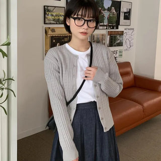 Fruit cable knit cardigan