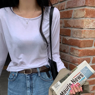 [8col/Basic Item] Bubble Color Round Long Sleeve T-shirt