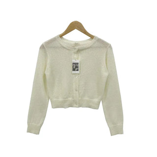 Snug Round Knit Cardigan Yellow/Round Neck Cardigan/Transitional Season