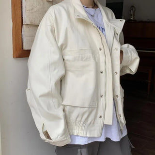 [UNISEX] Zipper Pocket Trucker Jacket