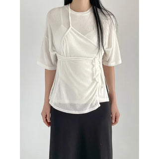 Bustier wrap tee