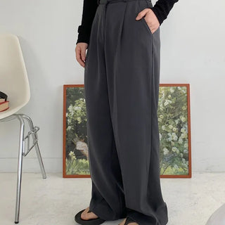 buckle button pintuck slacks