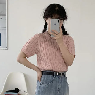 Arthur Cable Knit Short Sleeve