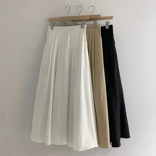 Daily Pintuck Back Elastic Full Skirt