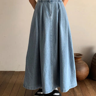 Tony denim long skirt