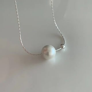 Pearl and Silver Ball Layered Necklace