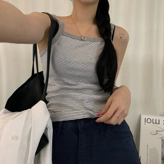 [Non-sagging] Striped Sleeveless (2 colors)