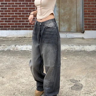 Diagonal Cut Black Denim