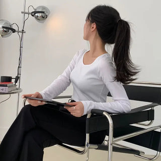 Liberi U-neck Firm Fit Long Sleeve T-shirt