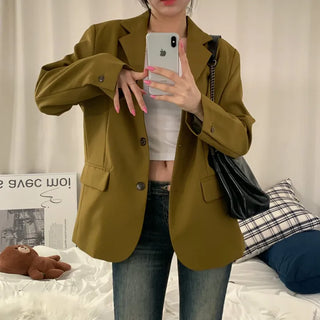 Spring Jacket Oversized Single Blazer Jacket (2 colors)