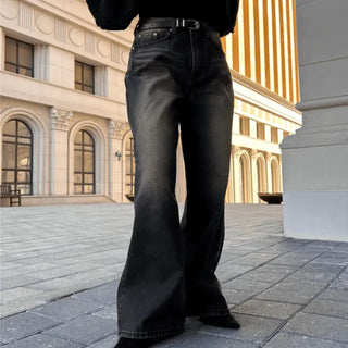 black bohemian denim pants
