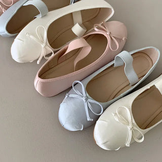 Ribbon Satin Mary Jane Flats Balletcore Girlcore Ballerina Flat Shoes Flats Elastic Waist