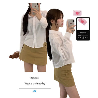 [Select Short & Long Length!] Basic Daily Cotton Layered Shirt