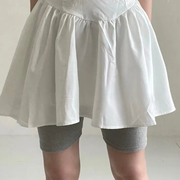Gray K-length Biker Leggings