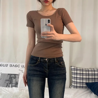 [13 Colors/Slim Fit/Amazing Fit] Basic Plain Inner Short Sleeve Tee
