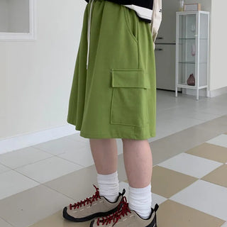 [UNISEX] Fuzzy Cargo Elastic Pants