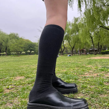 Stitched Platform Mules (2 colors)