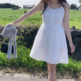 Layered Strap Sleeveless Bustier Mini Dress
