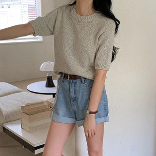 Barrier short-sleeve knit